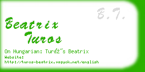 beatrix turos business card